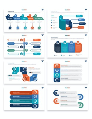 現代簡約企業營銷策劃信息圖表設計 PowerPoint與Keynote模板應用